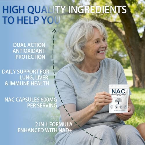 Suplemento Orgánico SEAFLEX NAC 600mg, Cápsulas de N-Acetil Cisteína No Transgénicas y Sin Gluten, 300 Softgels para Salud Celular y Pulmonar con NAD+ - imagen 7