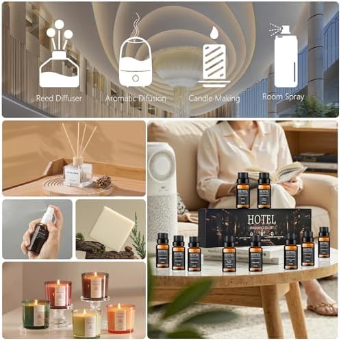 Set de Regalo de Aceites Esenciales Difusores Hotel Collection, Aromas de Hotel para el Hogar, Alivio del Estrés, My Way, The Beach Villas y Otros - imagen 6