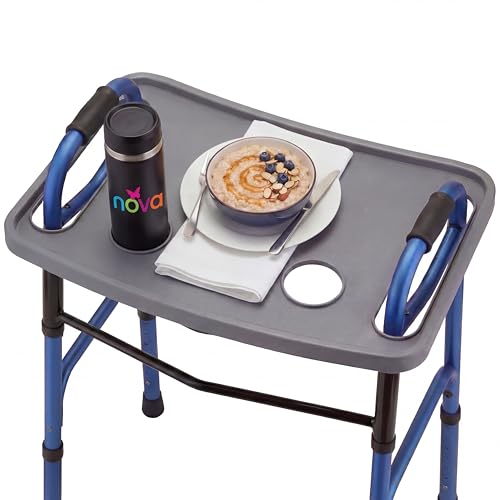 Bandeja NOVA para Andador, con 2 Sujetadores de Tazas, Compatible con la Mayoría de Andadores Plegables, 1 Unidad - imagen 2