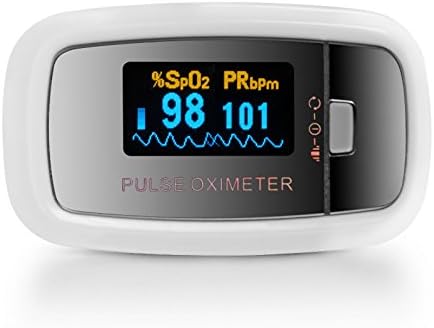 Oxímetro de Pulso AccuMed CMS-50D1 para Medición de Oxígeno en Sangre SpO2, Portátil y Ligero con Pantalla LED, 2 Baterías AAA, Cordón y Estuche de - imagen 2