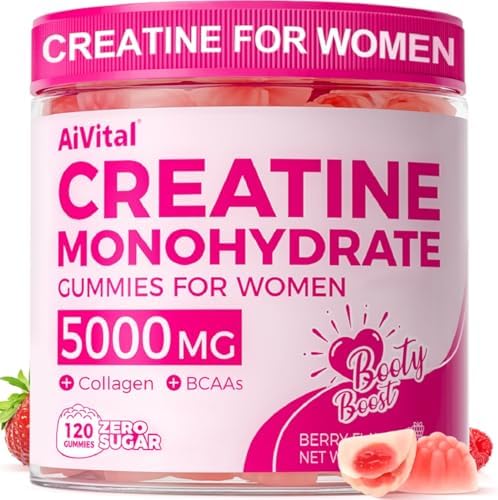Gomitas AiVital™ de Creatina para Mujeres, 5000mg de Creatina Monohidratada + 2000mg de Colágeno + 1000mg de BCAA, Sin Azúcar, 30 Porciones, 120 - imagen 1