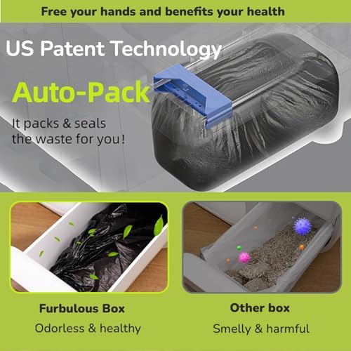 Caja de Bolsas de Basura Auto-empacables Furbulous 2 Piezas (Solo Compatible con la Caja de Arena Furbulous) - imagen 2