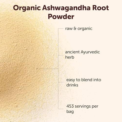 Polvo de Raíz de Ashwagandha Orgánico Micro Ingredients, 2 lb | 453 Porciones | Raíz Pura de Withania Somnifera | Hierba Ayurvédica Antigua - imagen 3