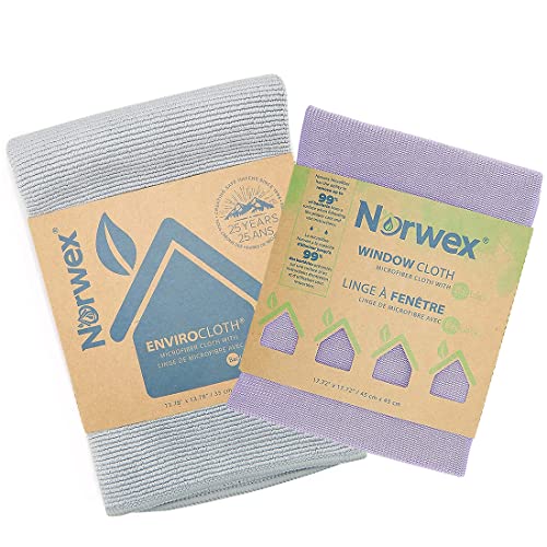 Paquete Básico Norwex - Paño de Microfibra para Limpiar Ventanas y Paño de Limpieza para el Hogar, Colores Pueden Variar - imagen 1