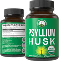 Cápsulas Veganas de Psyllium Husk Orgánico USDA de Peak Performance - Suplemento de Fibra para Digestión y Prebióticos - Sin Hinchazón, Sin Gluten - imagen 1