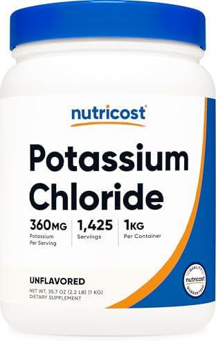 Nutricost Cloruro de Potasio en Polvo 1kg - Libre de Gluten, No Transgénico - imagen 1