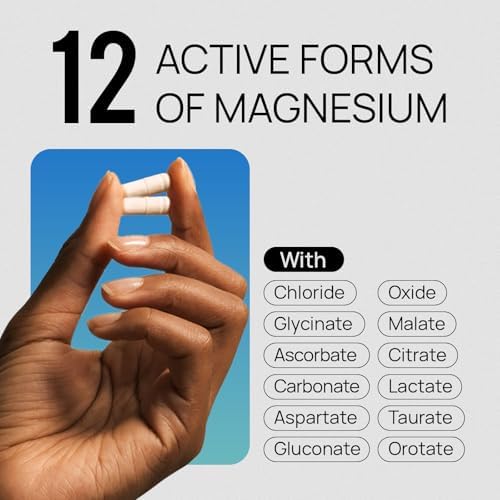 Complejo de Magnesio 18 en 1 para Mujeres y Hombres | Suplemento Liposomal de Magnesio con Glicinato, Citrato, Malato, Taurato, D3 y K2 | Alta - imagen 3