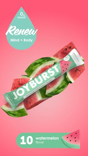 Joyburst Polvo de Electrolitos Sin Azúcar, Paquete Variado (10 Sandía, 10 Limón Fresa), Mezcla Instantánea para Hidratación, Orgánico y Keto - imagen 5