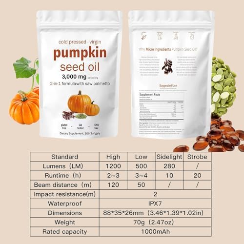Cápsulas de Aceite de Semilla de Calabaza AOLBSPD con Saw Palmetto – 300 Softgels | Aceite Virgen Prensado en Frío | Apoya la Salud del Cabello, - imagen 7