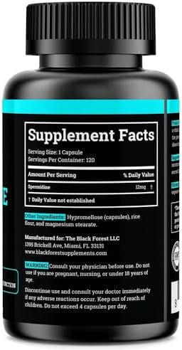 Suplemento de Spermidina (1440mg de Spermidina 99% Pura para Mujeres y Hombres) Suministro de 4 Meses (100X Más Potente que el Extracto de Germen de - imagen 2