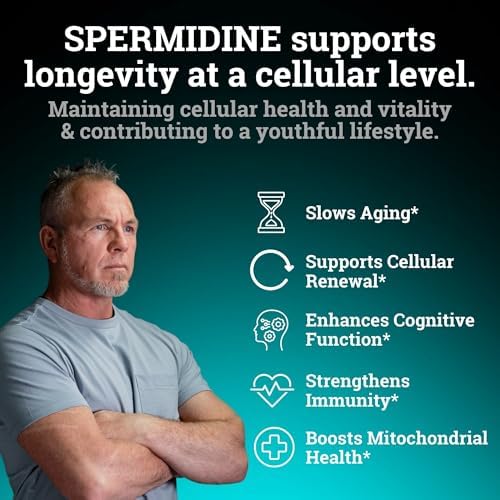 Suplemento de Spermidina (1440mg de Spermidina 99% Pura para Mujeres y Hombres) Suministro de 4 Meses (100X Más Potente que el Extracto de Germen de - imagen 7