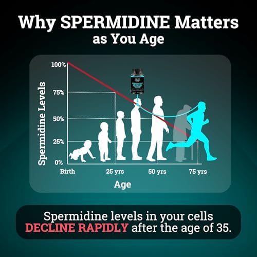 Suplemento de Spermidina (1440mg de Spermidina 99% Pura para Mujeres y Hombres) Suministro de 4 Meses (100X Más Potente que el Extracto de Germen de - imagen 8