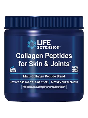 Colágeno en Péptidos Life Extension para Piel y Articulaciones, Tipos I, II y III en Polvo Fácil de Mezclar, Sin Gluten, No Transgénico, 343 Grams - imagen 3