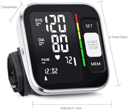 Monitor de Presión Arterial Digital para Brazo Superior con Pantalla Retroiluminada y Manguito de 8.7-15.7 para Uso en Casa con Bolsa de - imagen 8