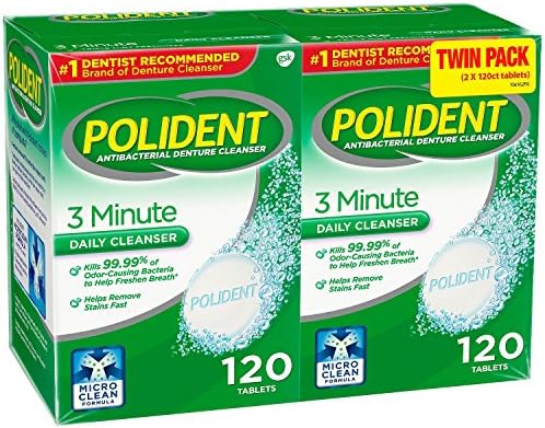 Limpiador Antibacteriano para Dentaduras Polident 3 Minutos 120 piezas (Paquete de 2) - imagen 5