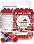 Gomitas de Hierro Veganas Lunakai Hechas en EE. UU. 5 en 1 con Metilfolato, Vitamina C, E y B12 - Suplemento Diario para Mujeres, Hombres y Niños - - imagen 1