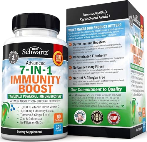 Suplemento de Soporte Inmunológico con Zinc, Vitamina C, Vitamina D 5000 IU, Saúco y Jengibre - Vitaminas para la Inmunidad Aprobadas por Médicos - - imagen 8