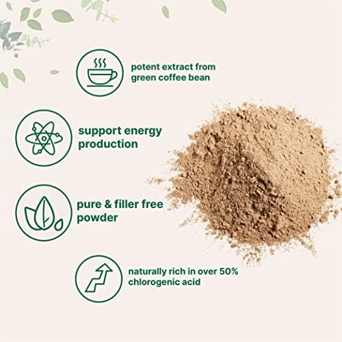 Extracto de Grano de Café Verde Puro, 4 Onzas | Cafeína Natural, 50% Ácido Clorogénico | Vegano, Sin Rellenos - imagen 3