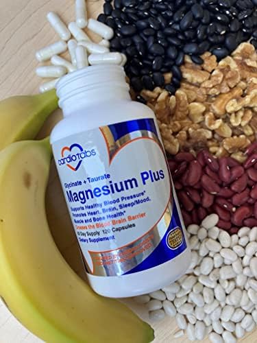 Cardiotabs Magnesio Plus – 200 mg de Glicinato y Taurato de Magnesio para la Presión Arterial, Corazón, Cerebro, Sueño y Ánimo – Alta Concentración y - imagen 3