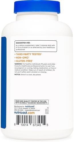 Nutricost Rutin 500mg, 180 Cápsulas - Sin Gluten, No Transgénico y Apto para Vegetarianos - imagen 4