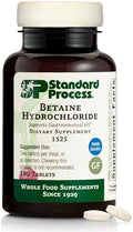 Betaína Hidrocloruro Standard Process - Suplemento para Soporte de pH Gastrointestinal - Salud Digestiva y Absorción de Hierro - 180 Tabletas (90 - imagen 1