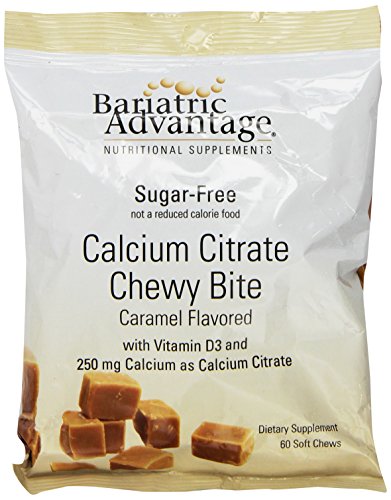 Bariatric Advantage Bocados Masticables de Citrato de Calcio 250 mg con Vitamina D3 - Suplemento Masticable para Pacientes de Cirugía Bariátrica - - imagen 1