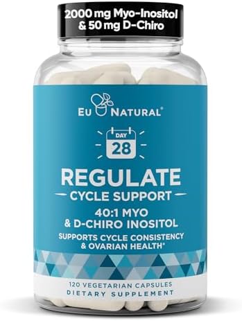 Regulador de Ciclo - Balance Hormonal para Mujeres con 2000 mg de Myo-Inositol y 50 mg de D-Chiro Inositol - 120 Cápsulas Veganas para Apoyo - imagen 1