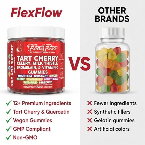Gomitas Clean Nutra de Cereza Ácida para el Flujo de Ácido Úrico con Cardo Mariano, Vitamina C, Magnesio y Más - 60 Vitaminas Gummy - imagen 7