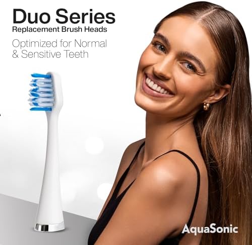Cabezales de Repuesto AquaSonic Genuine Duo Series | Para Dientes Normales y Sensibles | Compatibles con Mango Duo Series y Home Dental Center | NO - imagen 2