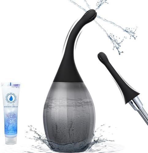 Enema Anal Ducha para Hombres y Mujeres - Bulbo Antifugas con Tubo de Silicón Moldeable, Kit de Limpieza Intestinal y Cuidado Femenino, 10.1 Onzas - imagen 1