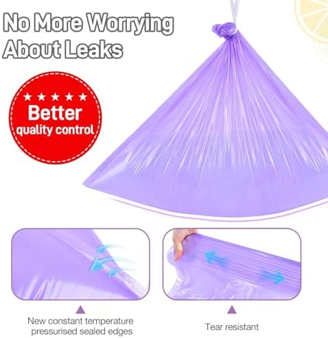 Forros desechables para inodoro 120 piezas, bolsas portátiles resistentes y a prueba de fugas, con aroma a limón, para inodoro estándar y camping - imagen 2