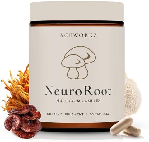 Suplemento Orgánico de Hongos NeuroRoot - Mezcla de 10 Hongos: Melena de León, Reishi, Cordyceps - Extracto de Cuerpo Frutal 10:1 - Memoria, Enfoque, - imagen 1