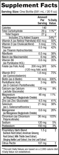 Detoxify – Xxtra Clean Herbal – Sabor Frutas Tropicales - 20 oz – Bebida Detox Herbal de Fuerza Extra – Con Extracto de Ginseng y Cardo Mariano - - imagen 3