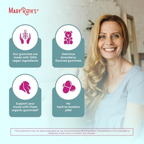 Gomitas Orgánicas para la Menopausia de MaryRuth's | Suplementos para Mujeres | Apoyo al Ánimo | Alivio de Sofocos | Raíz de Maca | Cohosh Negro | - imagen 6