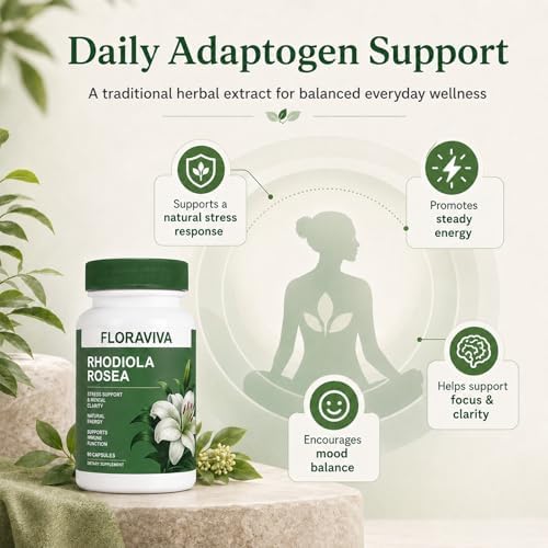 Cápsulas de Rhodiola Rosea 500mg - Suplemento Natural Adaptógeno para Estrés, Enfoque Mental y Energía - No OGM - imagen 2