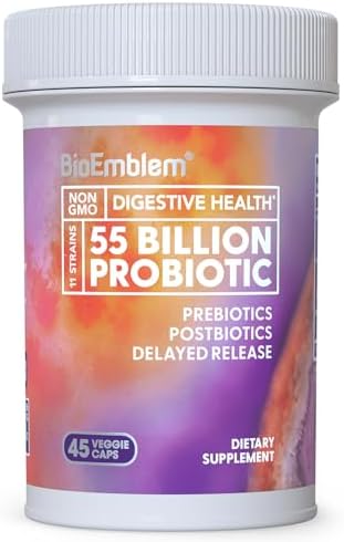 BioEmblem Probióticos para Mujeres y Hombres – 55 Mil Millones CFU | 11 Cepas con Prebióticos y Postbióticos | Alcachofa de Jerusalén e Inulina | - imagen 1