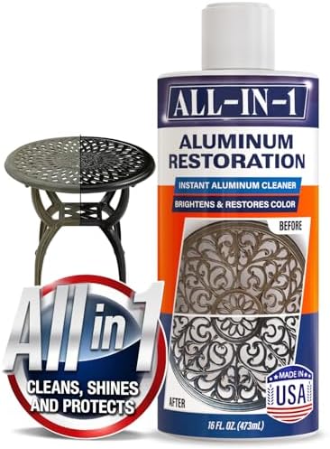 Solución Restauradora y Limpiadora de Aluminio Todo en Uno – Hecho en EE. UU., Restaura Muebles de Patio, Puertas de Garaje y Accesorios Exteriores, - imagen 1
