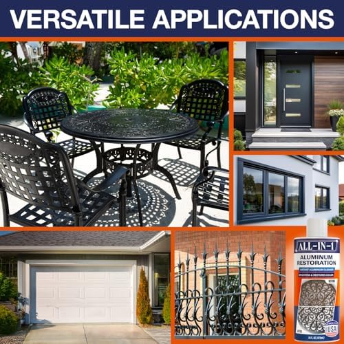 Solución Restauradora y Limpiadora de Aluminio Todo en Uno – Hecho en EE. UU., Restaura Muebles de Patio, Puertas de Garaje y Accesorios Exteriores, - imagen 3
