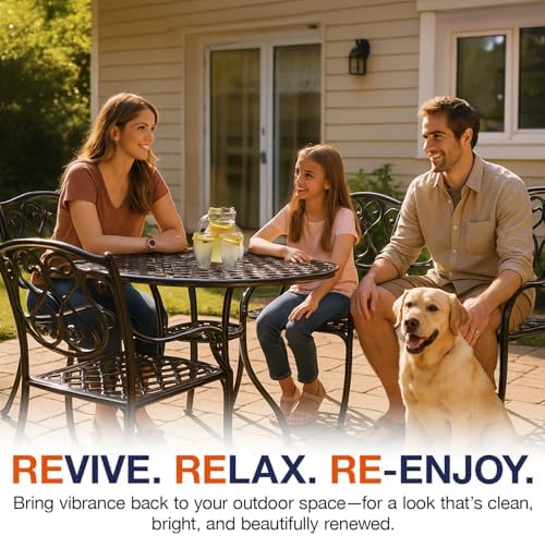 Solución Restauradora y Limpiadora de Aluminio Todo en Uno – Hecho en EE. UU., Restaura Muebles de Patio, Puertas de Garaje y Accesorios Exteriores, - imagen 7