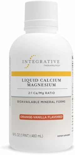Calcio y Magnesio Líquido Integrative Therapeutics 2:1 - Suplemento para Huesos - Sabor Naranja Vainilla, 16 oz (32 Porciones) - Sin Azúcar, Gluten - imagen 1