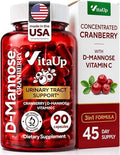 Suplemento VitaUp de D-Mannosa y Arándano para Mujeres – Hecho en EE. UU. – Cápsulas Veganas de Arándano, Vitamina C y D-Mannosa – 90 Cápsulas para - imagen 1