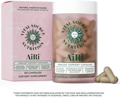 Vital Source Nutrition - AiRi - Cápsulas para Alivio de Hinchazón - Mezcla Digestiva Natural con Enzimas y Extractos Herbales - Apoya el Equilibrio - imagen 5