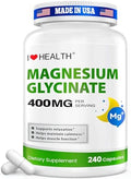 Glicinato de Magnesio 400mg por Cápsula – 240 Cápsulas – Suplemento de Magnesio de Alta Absorción para Relajación, Calma y Soporte Muscular – Suave - imagen 1