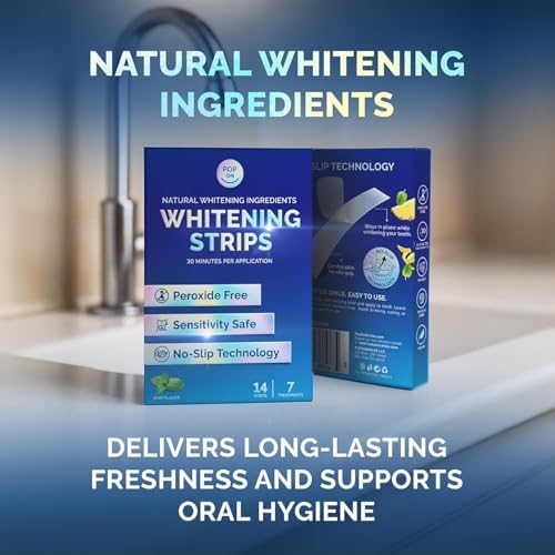 Tiras Blanqueadoras para Dientes Sensibles y Encías — Sin Peróxido y Seguras para el Esmalte con Aceite de Coco — Tratamiento de 7 Días con - imagen 8