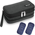 Maleta de viaje AUVON para insulina expandible con 2 paquetes de hielo de 180g, 10-12.5H de refrigeración, bolsa aislante portátil para plumas de - imagen 1