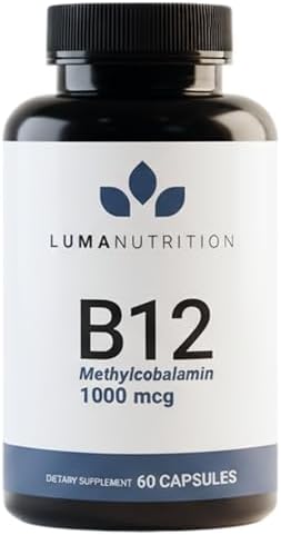Luma Nutrition Vitamina B12 Methylcobalamin 1000 mcg - Suplementos Veganos de Alta Potencia para Hombres y Mujeres - Energía y Metabolismo - 60 - imagen 1