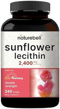 NatureBell Lecitina de Girasol - 240 Softgels - 2,400mg de Lecitina de Girasol Prensada en Frío - con Fosfatidilcolina Natural - Apoyo para Lactancia - imagen 1