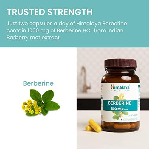 Himalaya Berberina - Suplemento Herbal para Apoyar el Metabolismo Normal, Salud Inmunológica y Digestiva - Vegano, Sin Gluten, 500 mg, 60 Cápsulas - imagen 6