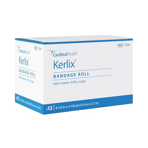 Rollos de Vendaje Estériles Kerlix™ de 4.5 Pulgadas x 4.1 Yards – Sin Látex, Hipoalergénicos, Gasas de Tejido Abierto, 3324 (Paquete de 12) - imagen 3