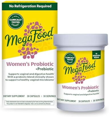 MegaFood Probioticos + Prebioticos para Mujeres - 30 Cápsulas Vegetarianas Sin Gluten, Apoya la Salud Digestiva y el pH Vaginal - imagen 1